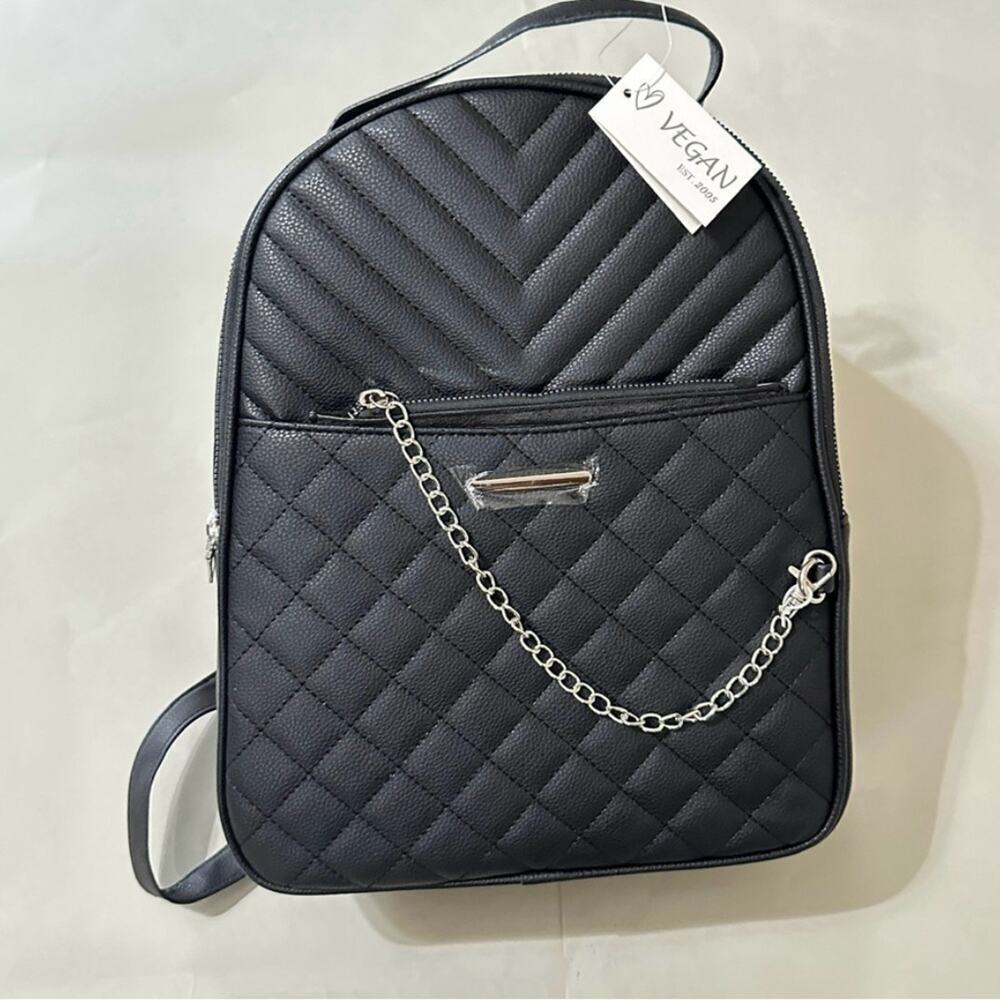 Vegan EST 2005 Leather Women’s Blue Backpack